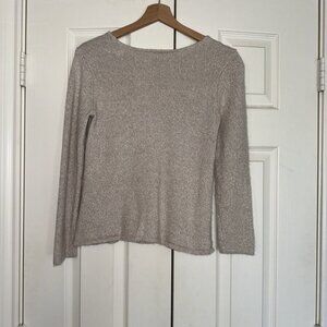 Baldwin Kansas City Tan Linen Cashmere Blend Sweater Women’s Size S